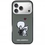 Husa Karl Lagerfeld Karl and Choupette Back Logo cu MagSafe compatibila cu iPhone 17 Pro Max, Negru / Gri 2 - lerato.ro