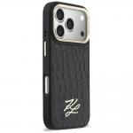 Husa Karl Lagerfeld Croco KL Script Logo cu MagSafe compatibila cu iPhone 17 Pro Max, Negru 5 - lerato.ro