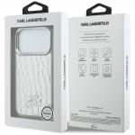 Husa Karl Lagerfeld Croco KL Script Logo cu MagSafe compatibila cu iPhone 17 Pro Max, Silver 9 - lerato.ro
