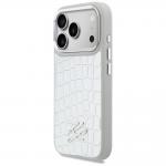 Husa Karl Lagerfeld Croco KL Script Logo cu MagSafe compatibila cu iPhone 17 Pro, Silver 3 - lerato.ro