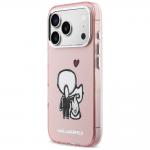 Husa Karl Lagerfeld Karl and Choupette Back cu MagSafe compatibila cu iPhone 17 Pro Max, Roz 3 - lerato.ro