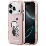 Husa Karl Lagerfeld Karl and Choupette Back cu MagSafe compatibila cu iPhone 17 Pro, Roz 4 - lerato.ro