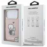 Husa Karl Lagerfeld Karl and Choupette Back cu MagSafe compatibila cu iPhone 17 Pro, Roz 9 - lerato.ro