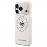 Husa Karl Lagerfeld Point and Choupette Sketch cu MagSafe compatibila cu iPhone 17 Pro Max, Roz 3 - lerato.ro