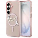 Husa Karl Lagerfeld IML KC Script cu MagSafe compatibila cu Samsung Galaxy S26, Roz 4 - lerato.ro