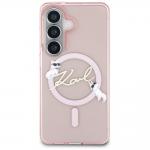 Husa Karl Lagerfeld IML KC Script cu MagSafe compatibila cu Samsung Galaxy S26, Roz 2 - lerato.ro