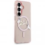 Husa Karl Lagerfeld IML KC Script cu MagSafe compatibila cu Samsung Galaxy S26, Roz 5 - lerato.ro
