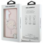 Husa Karl Lagerfeld IML KC Script cu MagSafe compatibila cu Samsung Galaxy S26, Roz 9 - lerato.ro
