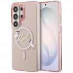 Husa Karl Lagerfeld IML KC Script cu MagSafe compatibila cu Samsung Galaxy S26 Ultra, Roz 4 - lerato.ro