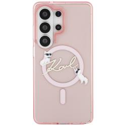 Husa Karl Lagerfeld IML KC Script cu MagSafe compatibila cu Samsung Galaxy S26 Ultra, Roz