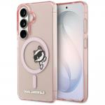 Husa Karl Lagerfeld IML Peekaboo Choupette cu MagSafe compatibila cu Samsung Galaxy S26, Roz 4 - lerato.ro
