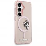 Husa Karl Lagerfeld IML Peekaboo Choupette cu MagSafe compatibila cu Samsung Galaxy S26, Roz 5 - lerato.ro