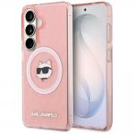 Husa Karl Lagerfeld IML Repeated Choupette cu MagSafe compatibila cu Samsung Galaxy S26 Plus, Roz 4 - lerato.ro