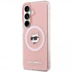 Husa Karl Lagerfeld IML Repeated Choupette cu MagSafe compatibila cu Samsung Galaxy S26 Plus, Roz 3 - lerato.ro