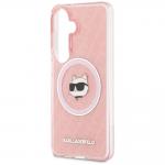Husa Karl Lagerfeld IML Repeated Choupette cu MagSafe compatibila cu Samsung Galaxy S26 Plus, Roz 7 - lerato.ro