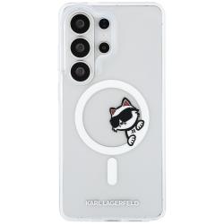 Husa Karl Lagerfeld IML Peekaboo Choupette cu MagSafe compatibila cu Samsung Galaxy S26 Ultra, Transparent