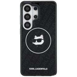Husa Karl Lagerfeld IML Repeated Choupette cu MagSafe compatibila cu Samsung Galaxy S26 Ultra, Negru