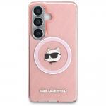 Husa Karl Lagerfeld IML Repeated Choupette cu MagSafe compatibila cu Samsung Galaxy S26, Roz 2 - lerato.ro