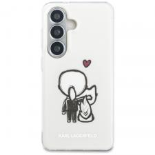 Husa Karl Lagerfeld IML Karl and Choupette cu MagSafe compatibila cu Samsung Galaxy S26, Transparent
