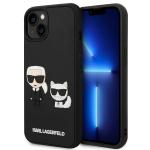 Carcasa Karl Lagerfeld Karl and Choupette Ikonik 3D compatibila cu iPhone 14 Plus / 15 Plus, Negru 4 - lerato.ro