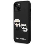 Carcasa Karl Lagerfeld Karl and Choupette Ikonik 3D compatibila cu iPhone 14 Plus / 15 Plus, Negru 3 - lerato.ro