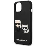 Carcasa Karl Lagerfeld Karl and Choupette Ikonik 3D compatibila cu iPhone 14 Plus / 15 Plus, Negru 7 - lerato.ro