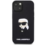 Carcasa Karl Lagerfeld 3D Rubber Ikonik compatibila cu iPhone 14 Plus / 15 Plus, Negru 2 - lerato.ro
