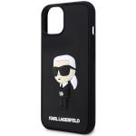 Carcasa Karl Lagerfeld 3D Rubber Ikonik compatibila cu iPhone 14 Plus / 15 Plus, Negru 7 - lerato.ro