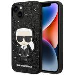 Carcasa Karl Lagerfeld Glitter Flakes Ikonik compatibila cu iPhone 14 Plus / 15 Plus, Negru 4 - lerato.ro