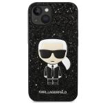 Carcasa Karl Lagerfeld Glitter Flakes Ikonik compatibila cu iPhone 14 Plus / 15 Plus, Negru 2 - lerato.ro