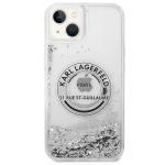 Carcasa Karl Lagerfeld Liquid Glitter compatibila cu iPhone 14 Plus / 15 Plus, Silver 2 - lerato.ro