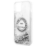 Carcasa Karl Lagerfeld Liquid Glitter compatibila cu iPhone 14 Plus / 15 Plus, Silver 7 - lerato.ro