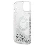 Carcasa Karl Lagerfeld Liquid Glitter compatibila cu iPhone 14 Plus / 15 Plus, Silver 8 - lerato.ro