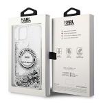 Carcasa Karl Lagerfeld Liquid Glitter compatibila cu iPhone 14 Plus / 15 Plus, Silver 9 - lerato.ro