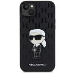 Carcasa Karl Lagerfeld Saffiano Monogram Ikonik compatibila cu iPhone 14 Plus / 15 Plus, Negru 2 - lerato.ro