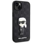 Carcasa Karl Lagerfeld Saffiano Monogram Ikonik compatibila cu iPhone 14 Plus / 15 Plus, Negru 5 - lerato.ro