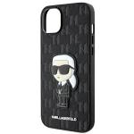 Carcasa Karl Lagerfeld Saffiano Monogram Ikonik compatibila cu iPhone 14 Plus / 15 Plus, Negru 7 - lerato.ro