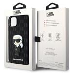 Carcasa Karl Lagerfeld Saffiano Monogram Ikonik compatibila cu iPhone 14 Plus / 15 Plus, Negru 9 - lerato.ro