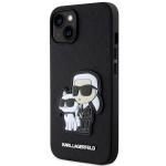 Carcasa Karl Lagerfeld Saffiano Karl and Choupette compatibila cu iPhone 14 Plus / 15 Plus, Negru 3 - lerato.ro