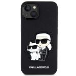Carcasa Karl Lagerfeld Saffiano Karl and Choupette compatibila cu iPhone 14 Plus / 15 Plus, Negru 2 - lerato.ro