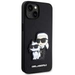 Carcasa Karl Lagerfeld Saffiano Karl and Choupette compatibila cu iPhone 14 Plus / 15 Plus, Negru 5 - lerato.ro
