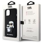 Carcasa Karl Lagerfeld Saffiano Karl and Choupette compatibila cu iPhone 14 Plus / 15 Plus, Negru 9 - lerato.ro