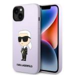 Carcasa Guess Silicone Ikonik Karl compatibila cu iPhone 14 Plus / 15 Plus, Violet 4 - lerato.ro
