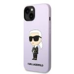 Carcasa Guess Silicone Ikonik Karl compatibila cu iPhone 14 Plus / 15 Plus, Violet 3 - lerato.ro