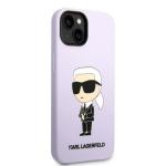 Carcasa Guess Silicone Ikonik Karl compatibila cu iPhone 14 Plus / 15 Plus, Violet 5 - lerato.ro