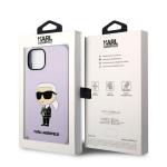 Carcasa Guess Silicone Ikonik Karl compatibila cu iPhone 14 Plus / 15 Plus, Violet 9 - lerato.ro