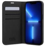 Husa flip cover Karl Lagerfeld Saffiano Monogram compatibila cu iPhone 14 Pro Max, Silver 5 - lerato.ro