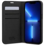 Husa flip cover Karl Lagerfeld Saffiano Karl and Choupette compatibila cu iPhone 14 Pro Max, Silver 5 - lerato.ro