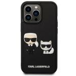 Husa Karl Lagerfeld Karl and Choupette Ikonik 3D compatibila cu iPhone 14 Pro Max, Negru 2 - lerato.ro