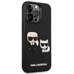 Husa Karl Lagerfeld Karl and Choupette Ikonik 3D compatibila cu iPhone 14 Pro Max, Negru 5 - lerato.ro